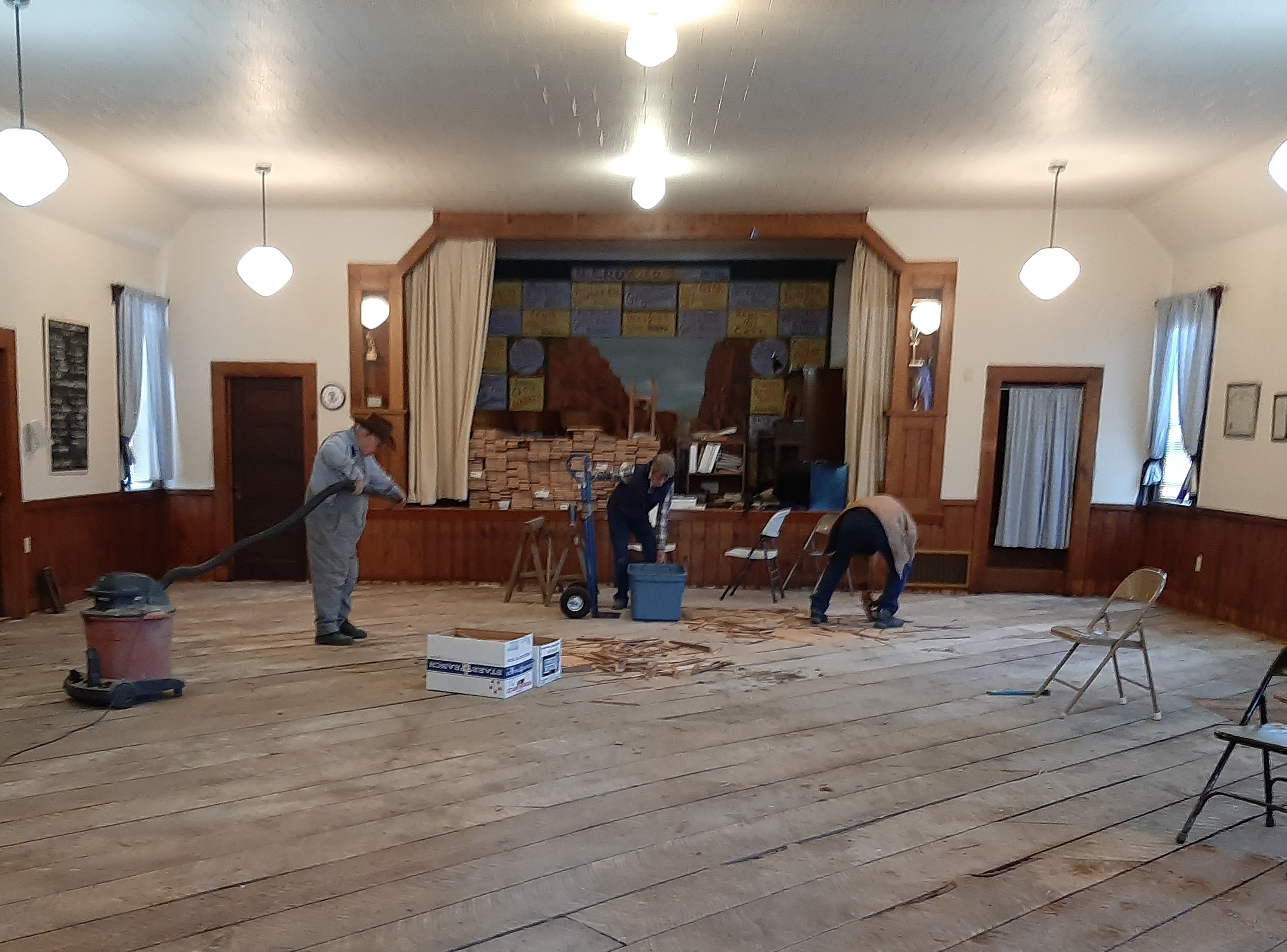 Old Floor Derrel, Bernice, and Marvin McBride final cleanup